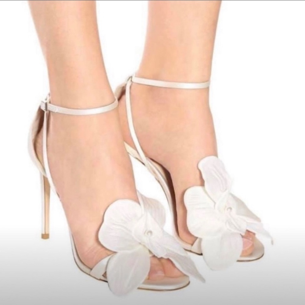 Jimmy Choo Aurelia 100 Ivory Satin Sandal